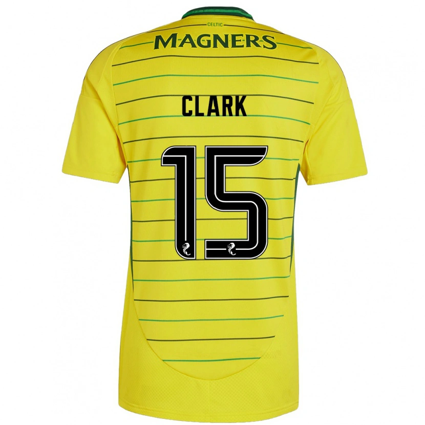 Danxen Donna Maglia Kelly Clark #15 Giallo Kit Gara Away 2024/25 Maglietta