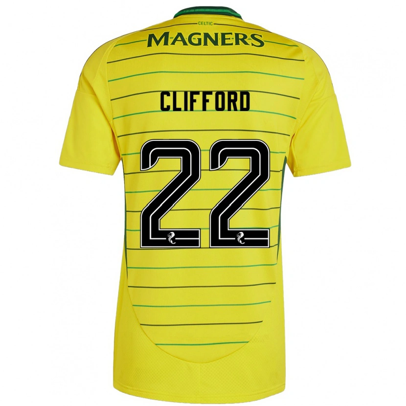 Danxen Donna Maglia Lucy Ashworth-Clifford #22 Giallo Kit Gara Away 2024/25 Maglietta