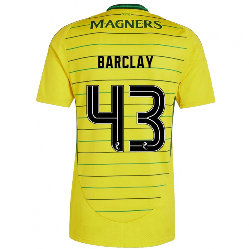 Danxen Donna Maglia Lucy Barclay #43 Giallo Kit Gara Away 2024/25 Maglietta