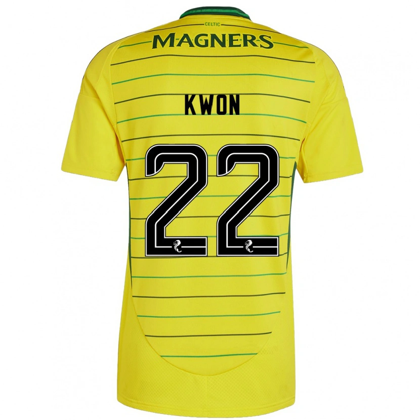 Danxen Donna Maglia Hyeok-Kyu Kwon #22 Giallo Kit Gara Away 2024/25 Maglietta