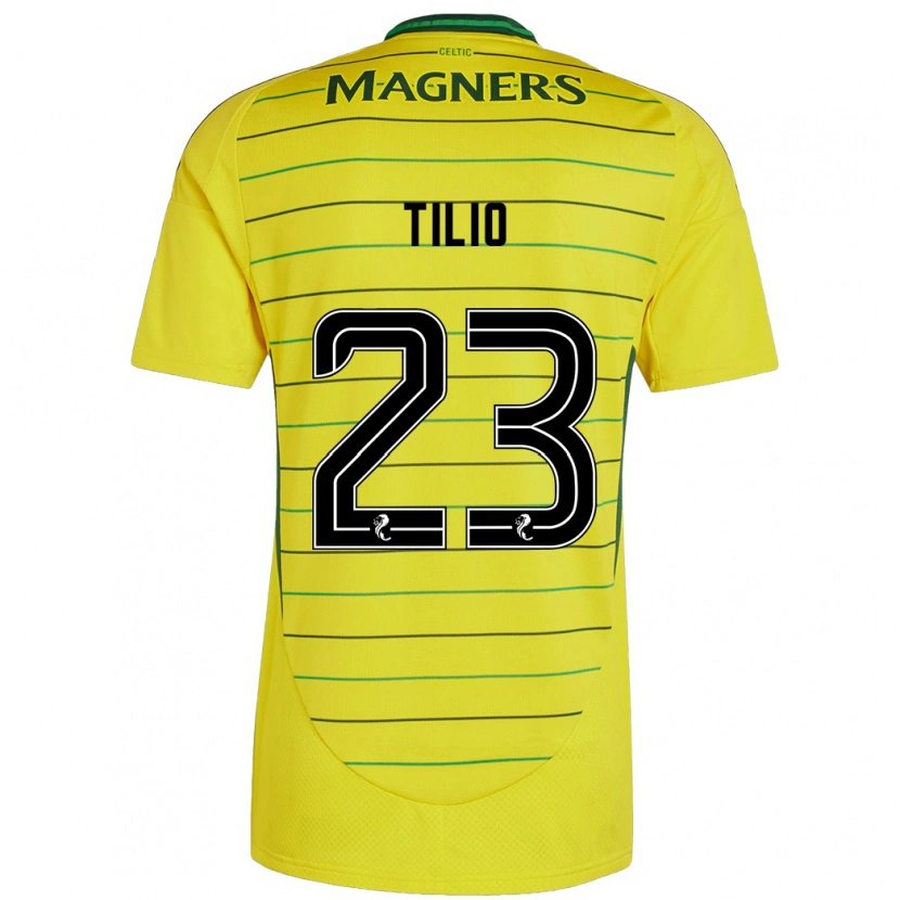 Danxen Donna Maglia Marco Tilio #23 Giallo Kit Gara Away 2024/25 Maglietta