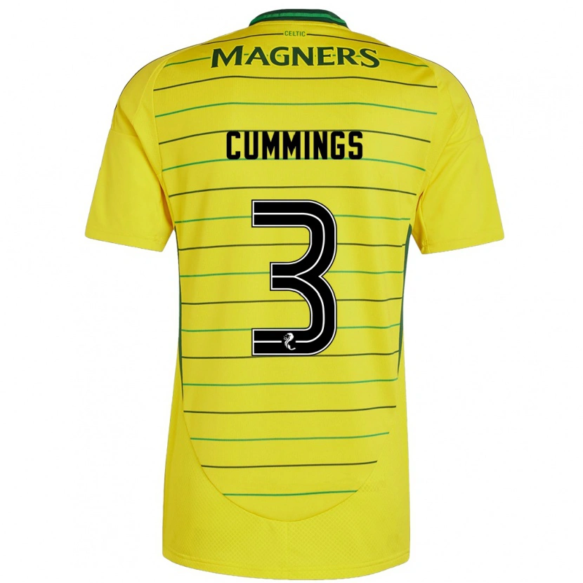 Danxen Donna Maglia Sydney Cummings #3 Giallo Kit Gara Away 2024/25 Maglietta