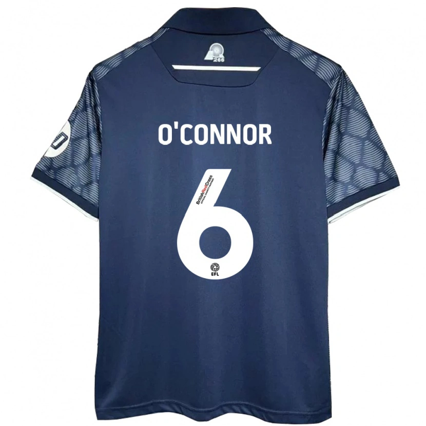 Danxen Donna Maglia Thomas O'connor #6 Nero Kit Gara Away 2024/25 Maglietta