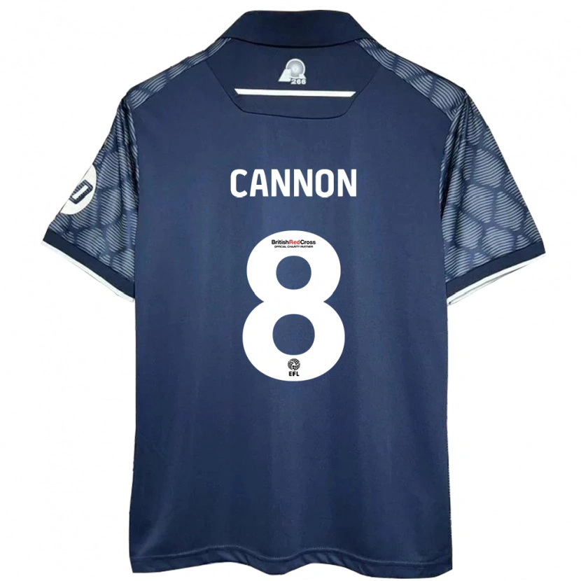 Danxen Donna Maglia Andy Cannon #8 Nero Kit Gara Away 2024/25 Maglietta