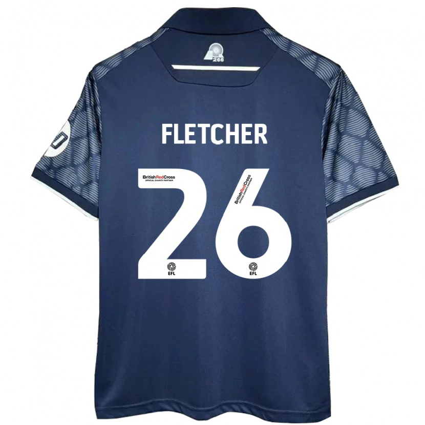 Danxen Donna Maglia Steven Fletcher #26 Nero Kit Gara Away 2024/25 Maglietta
