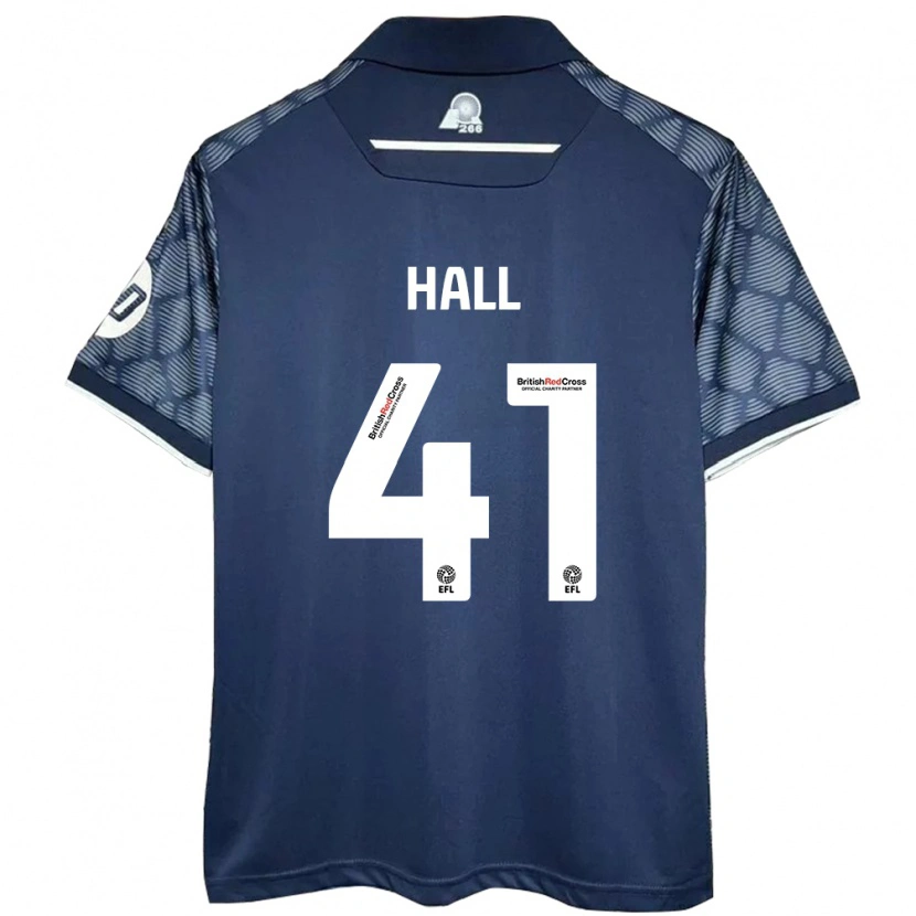 Danxen Donna Maglia Liam Hall #41 Nero Kit Gara Away 2024/25 Maglietta