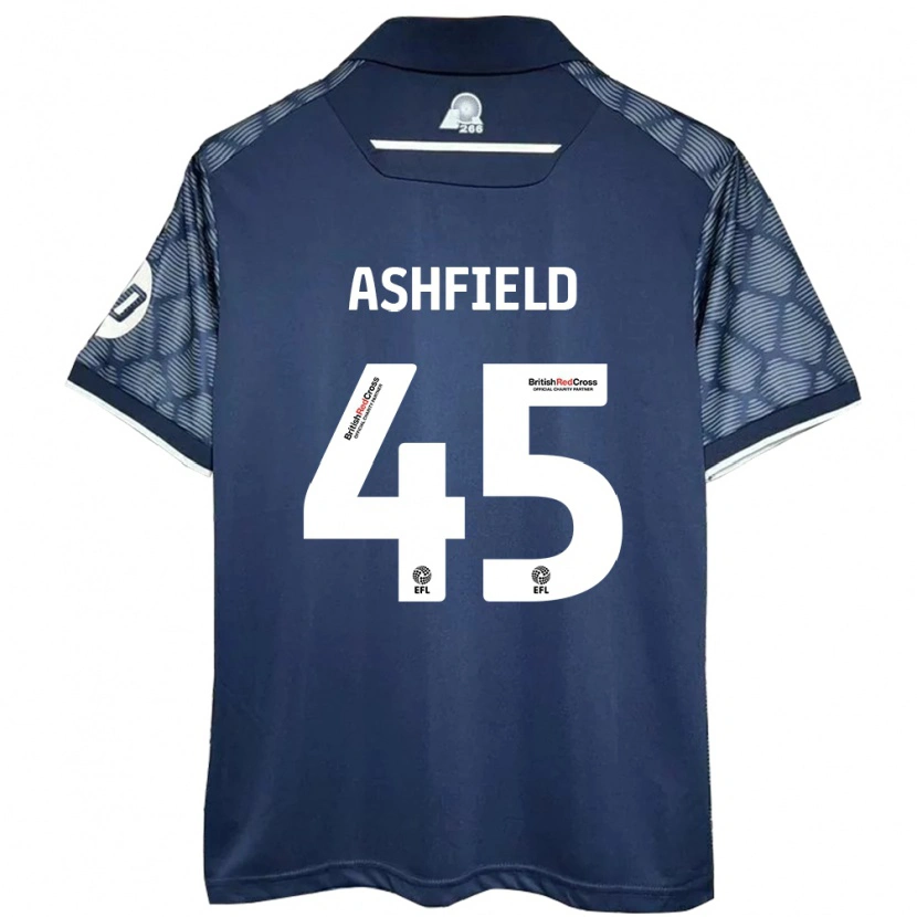 Danxen Donna Maglia Harry Ashfield #45 Nero Kit Gara Away 2024/25 Maglietta
