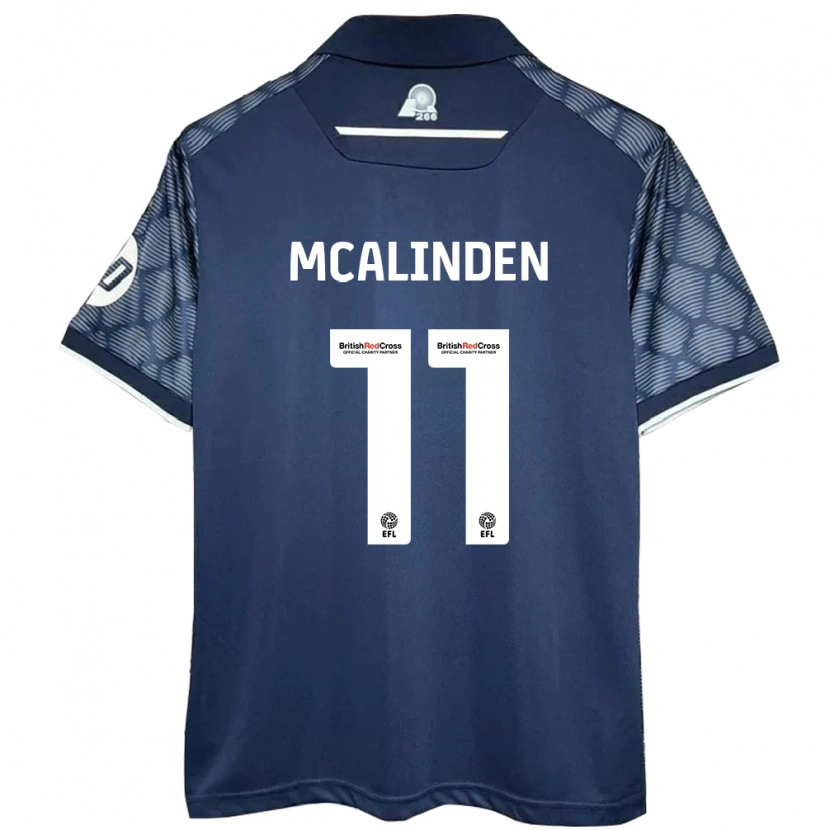 Danxen Donna Maglia Liam Mcalinden #11 Nero Kit Gara Away 2024/25 Maglietta