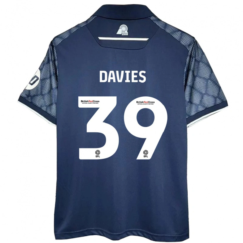 Danxen Donna Maglia Daniel Davies #39 Nero Kit Gara Away 2024/25 Maglietta