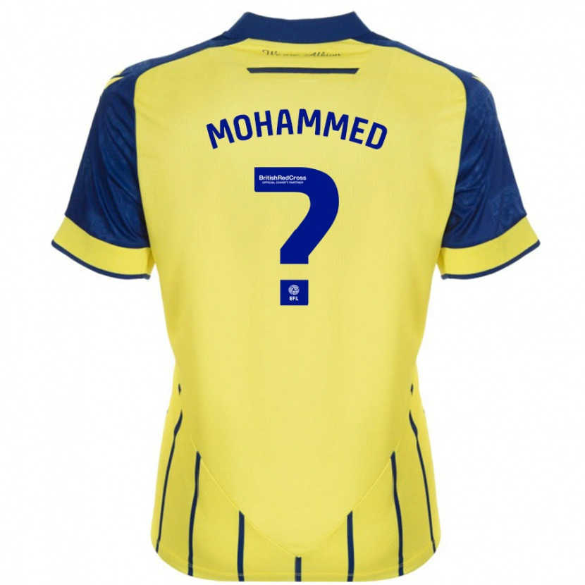 Danxen Donna Maglia Jamal Mohammed #0 Giallo Blu Kit Gara Away 2024/25 Maglietta