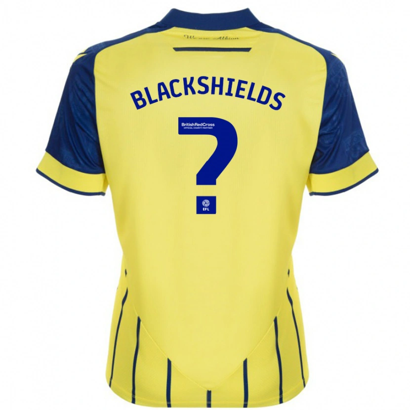 Danxen Donna Maglia Charlie Blackshields #0 Giallo Blu Kit Gara Away 2024/25 Maglietta