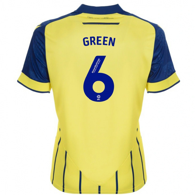 Danxen Donna Maglia Isabel Green #6 Giallo Blu Kit Gara Away 2024/25 Maglietta