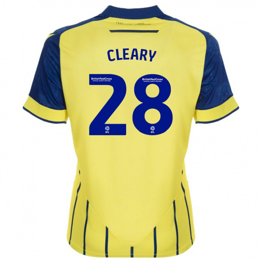 Danxen Donna Maglia Reyes Cleary #28 Giallo Blu Kit Gara Away 2024/25 Maglietta