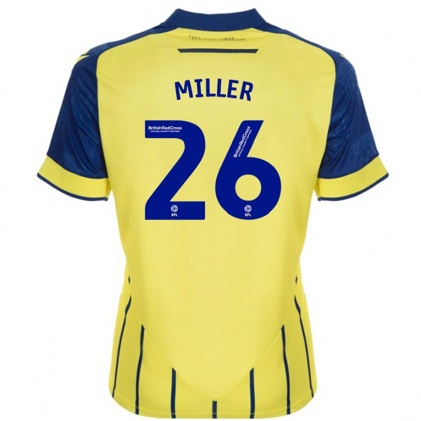 Danxen Donna Maglia Nna Miller #26 Giallo Blu Kit Gara Away 2024/25 Maglietta