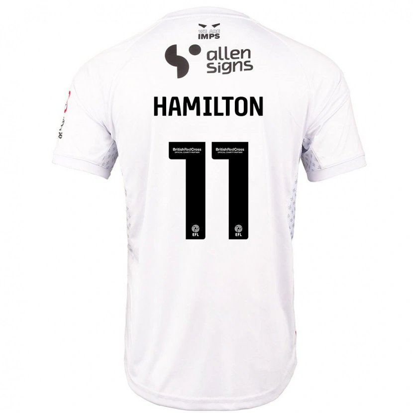 Danxen Donna Maglia Ethan Hamilton #11 Rosso Bianco Kit Gara Away 2024/25 Maglietta