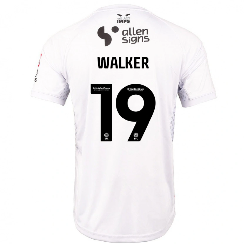 Danxen Donna Maglia Tyler Walker #19 Rosso Bianco Kit Gara Away 2024/25 Maglietta