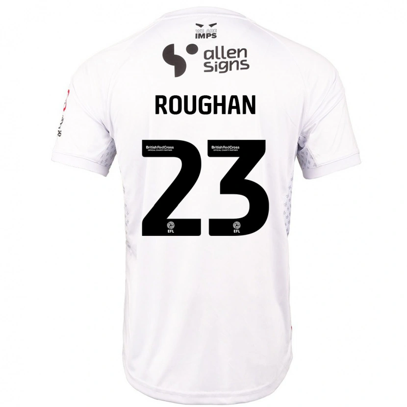 Danxen Donna Maglia Sean Roughan #23 Rosso Bianco Kit Gara Away 2024/25 Maglietta
