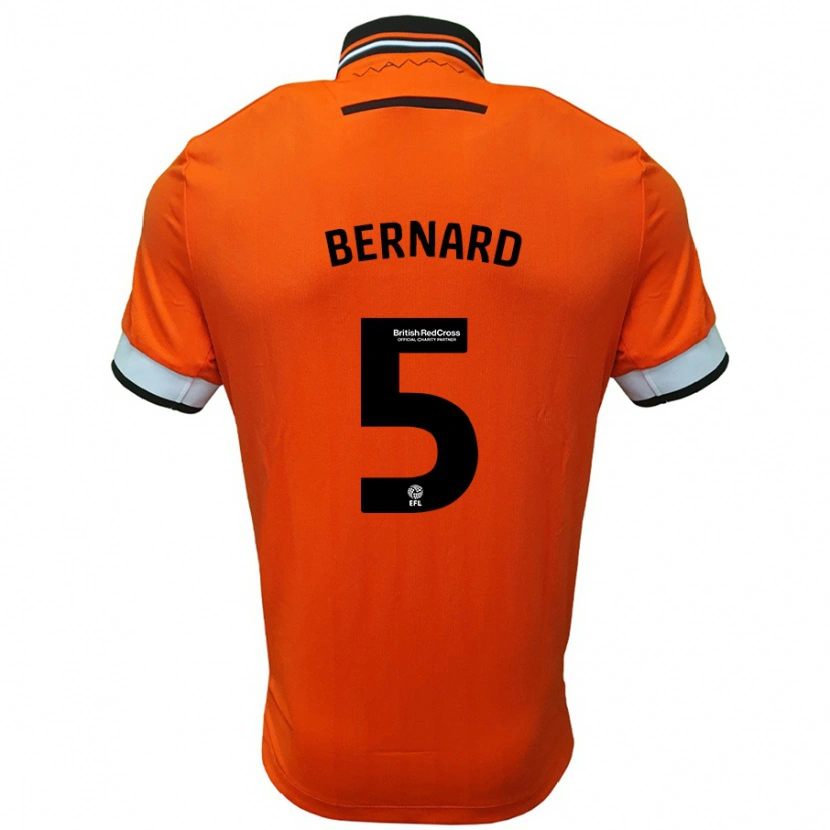 Danxen Donna Maglia Di'shon Bernard #5 Arancione Bianco Kit Gara Away 2024/25 Maglietta