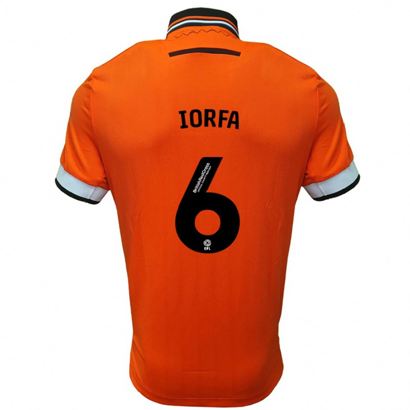 Danxen Donna Maglia Dominic Iorfa #6 Arancione Bianco Kit Gara Away 2024/25 Maglietta