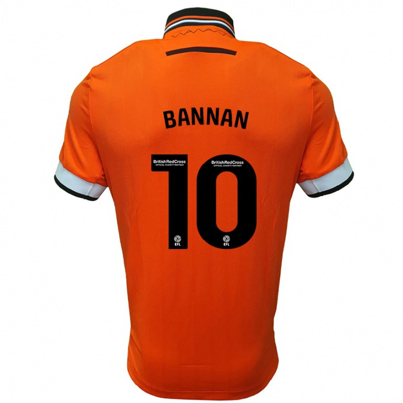 Danxen Donna Maglia Barry Bannan #10 Arancione Bianco Kit Gara Away 2024/25 Maglietta