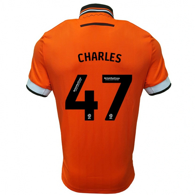 Danxen Donna Maglia Pierce Charles #47 Arancione Bianco Kit Gara Away 2024/25 Maglietta