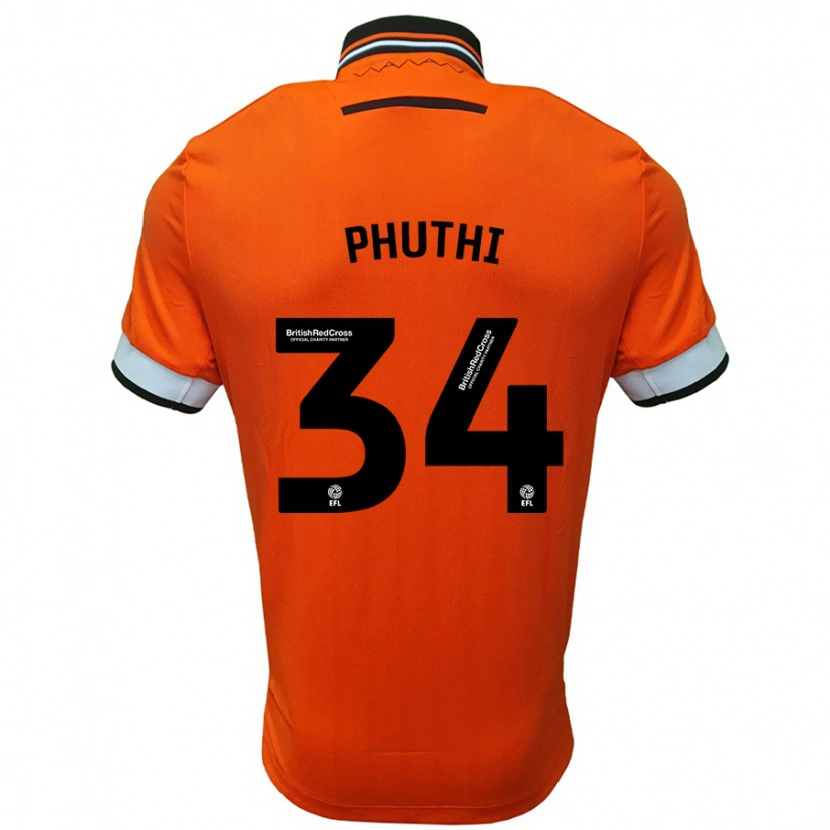 Danxen Donna Maglia Joey Phuthi #34 Arancione Bianco Kit Gara Away 2024/25 Maglietta