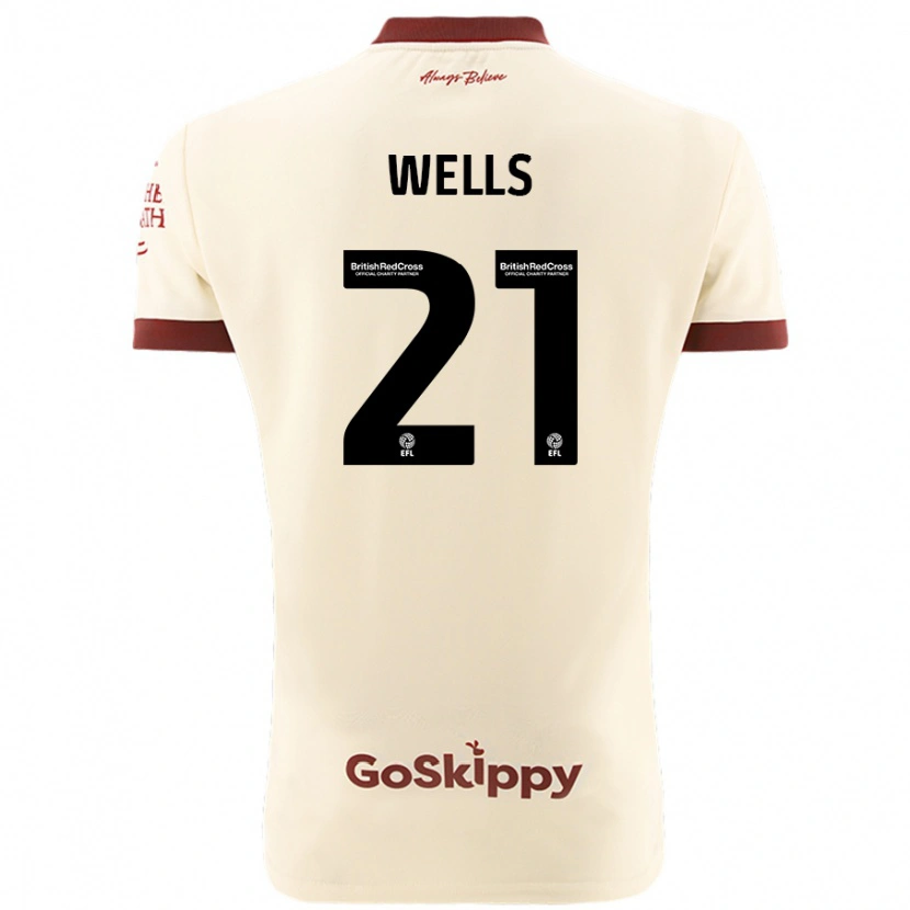 Danxen Donna Maglia Nahki Wells #21 Crema Bianco Kit Gara Away 2024/25 Maglietta