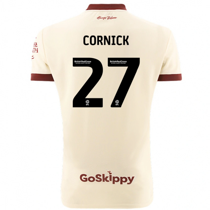 Danxen Donna Maglia Harry Cornick #27 Crema Bianco Kit Gara Away 2024/25 Maglietta