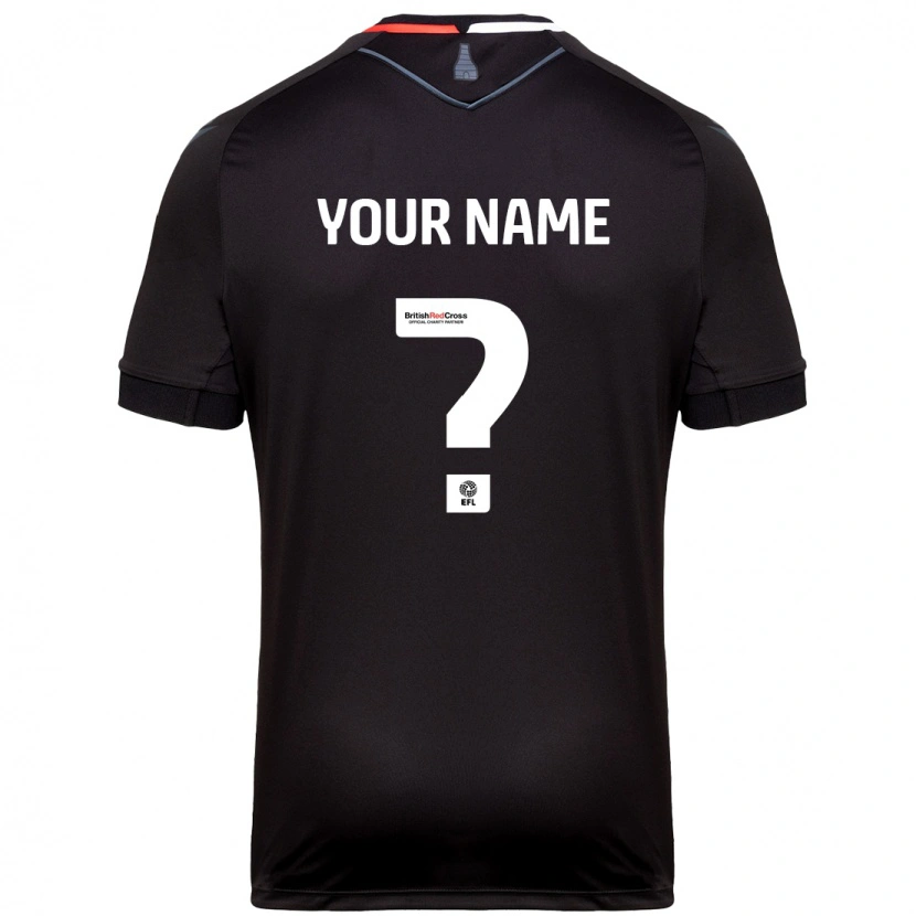 Danxen Donna Maglia Il Tuo Nome #0 Nero Kit Gara Away 2024/25 Maglietta