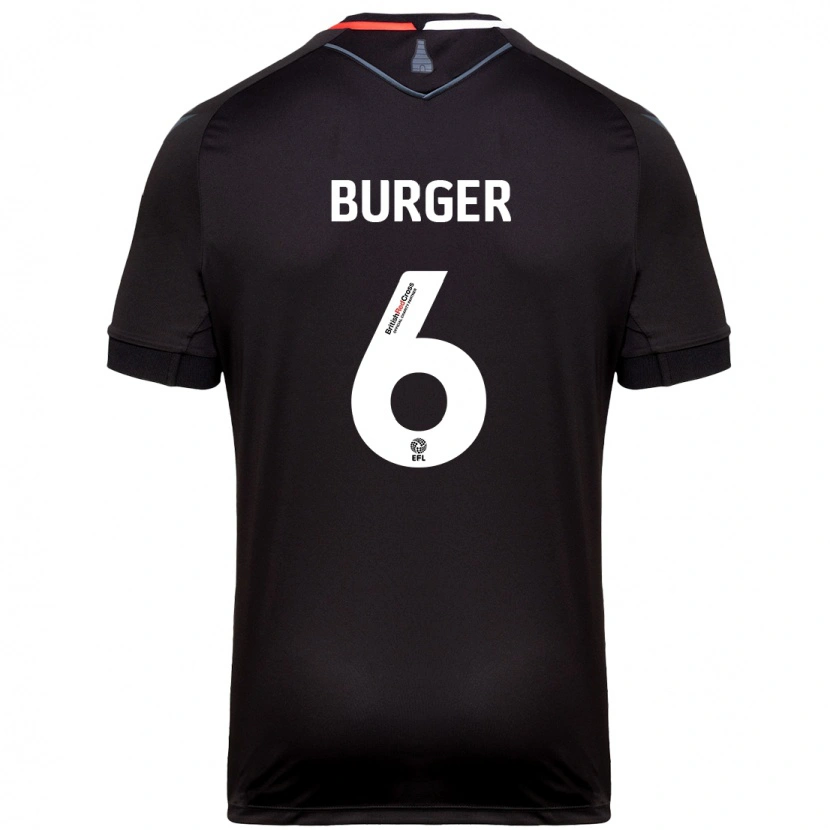 Danxen Donna Maglia Wouter Burger #6 Nero Kit Gara Away 2024/25 Maglietta