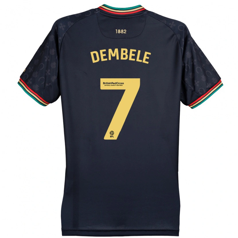 Danxen Donna Maglia Karamoko Dembélé #7 Blu Navy Scuro Kit Gara Away 2024/25 Maglietta