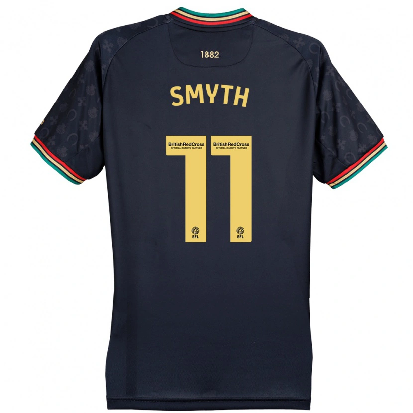 Danxen Donna Maglia Paul Smyth #11 Blu Navy Scuro Kit Gara Away 2024/25 Maglietta