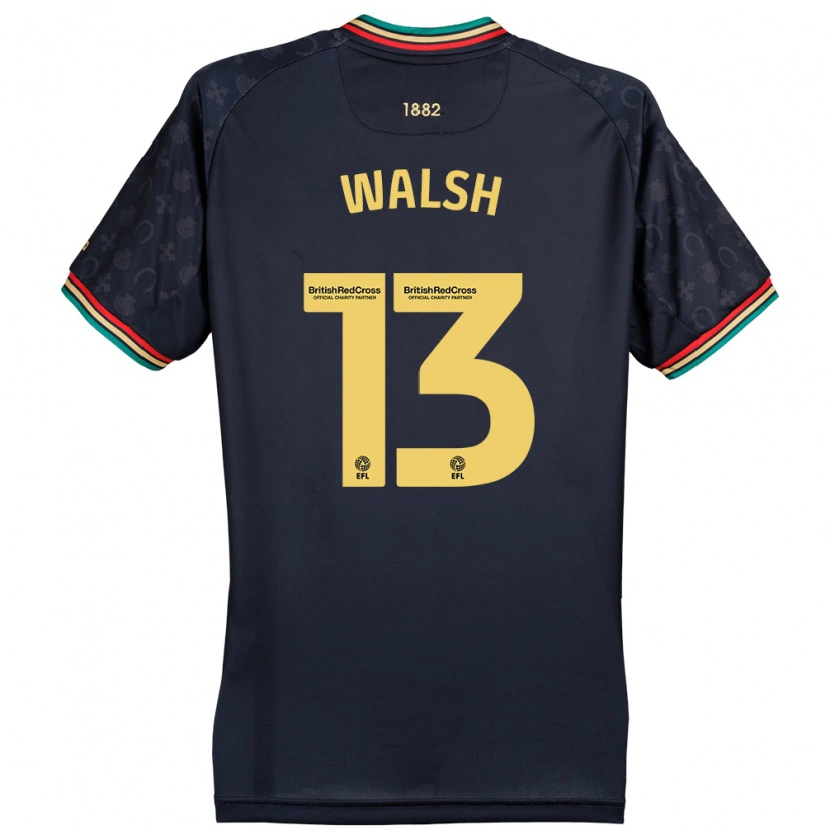 Danxen Donna Maglia Joe Walsh #13 Blu Navy Scuro Kit Gara Away 2024/25 Maglietta
