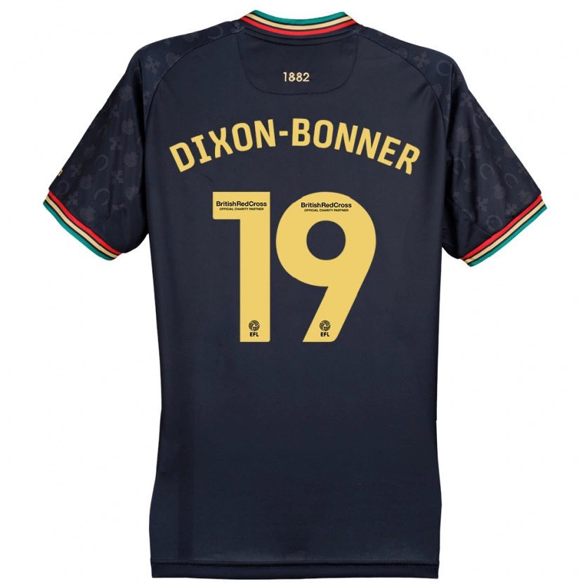 Danxen Donna Maglia Elijah Dixon-Bonner #19 Blu Navy Scuro Kit Gara Away 2024/25 Maglietta