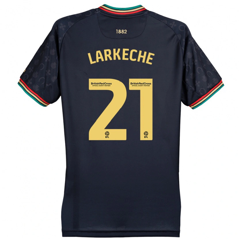 Danxen Donna Maglia Ziyad Larkeche #21 Blu Navy Scuro Kit Gara Away 2024/25 Maglietta