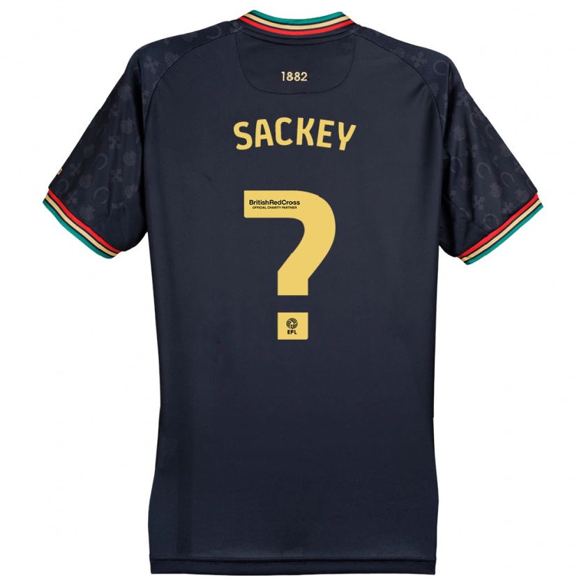 Danxen Donna Maglia Samuel Sackey #0 Blu Navy Scuro Kit Gara Away 2024/25 Maglietta