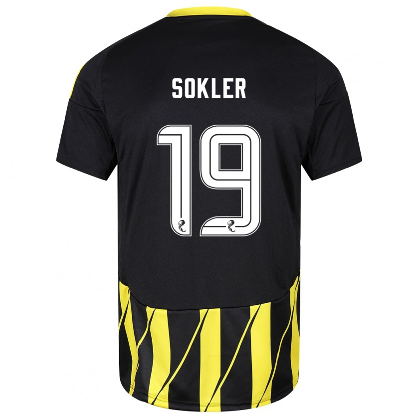 Danxen Donna Maglia Ester Sokler #19 Nero Giallo Kit Gara Away 2024/25 Maglietta
