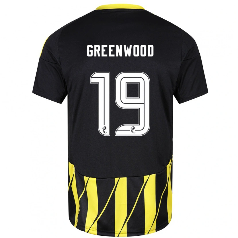 Danxen Donna Maglia Brodie Greenwood #19 Nero Giallo Kit Gara Away 2024/25 Maglietta