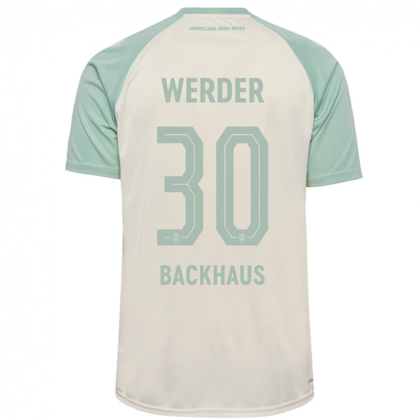 Danxen Donna Maglia Mio Backhaus #30 Bianco Sporco Verde Chiaro Kit Gara Away 2024/25 Maglietta