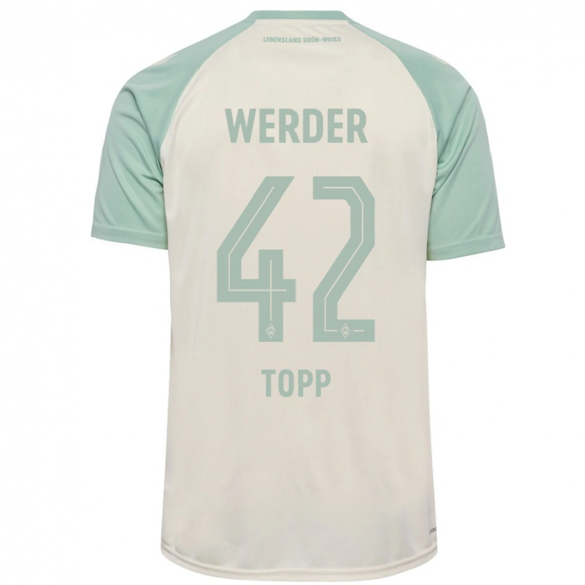 Danxen Donna Maglia Keke Topp #42 Bianco Sporco Verde Chiaro Kit Gara Away 2024/25 Maglietta