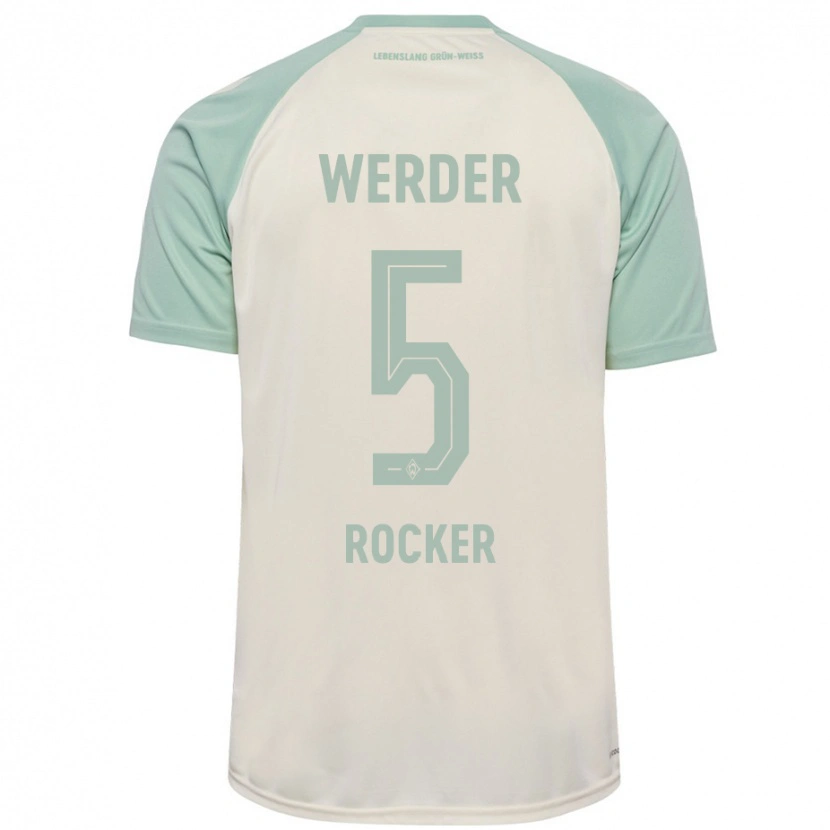 Danxen Donna Maglia Cimo Röcker #5 Bianco Sporco Verde Chiaro Kit Gara Away 2024/25 Maglietta