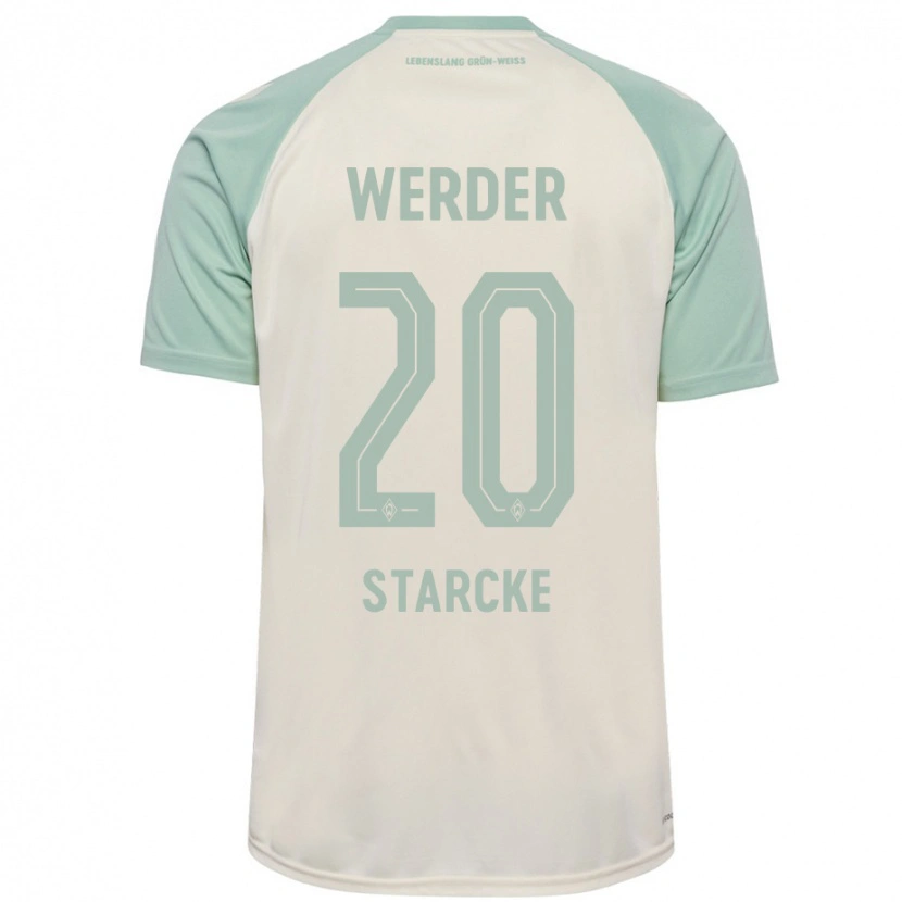 Danxen Donna Maglia Bennet Starcke #20 Bianco Sporco Verde Chiaro Kit Gara Away 2024/25 Maglietta