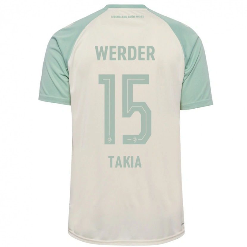 Danxen Donna Maglia Toirik Onlam Takia #15 Bianco Sporco Verde Chiaro Kit Gara Away 2024/25 Maglietta
