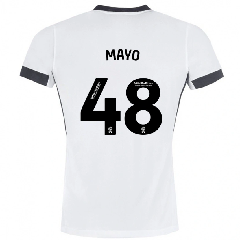 Danxen Donna Maglia Bradley Mayo #48 Bianco Nero Kit Gara Away 2024/25 Maglietta