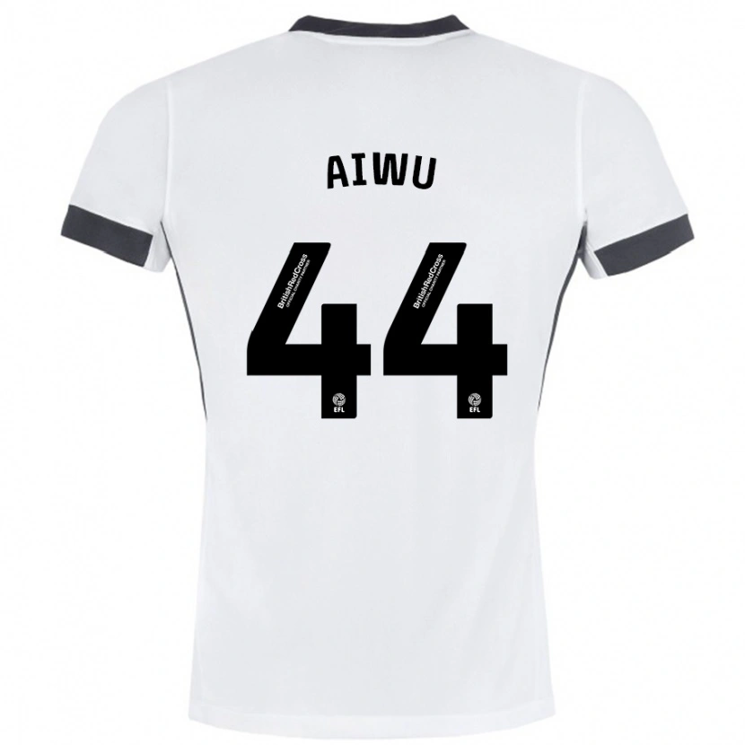 Danxen Donna Maglia Emanuel Aiwu #44 Bianco Nero Kit Gara Away 2024/25 Maglietta