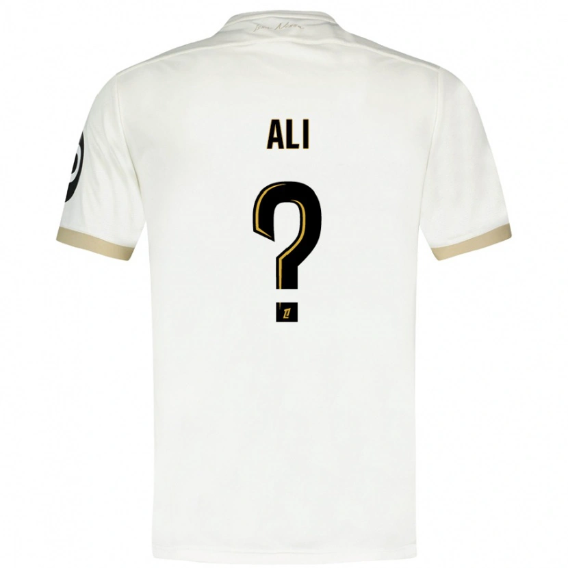 Danxen Donna Maglia Kéfren Ali #0 Bianco Oro Kit Gara Away 2024/25 Maglietta