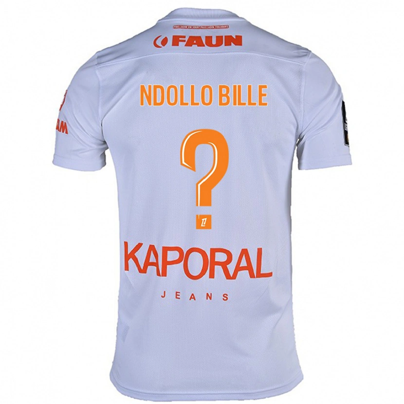 Danxen Donna Maglia Wilfried Ndollo Bille #0 Bianco Kit Gara Away 2024/25 Maglietta