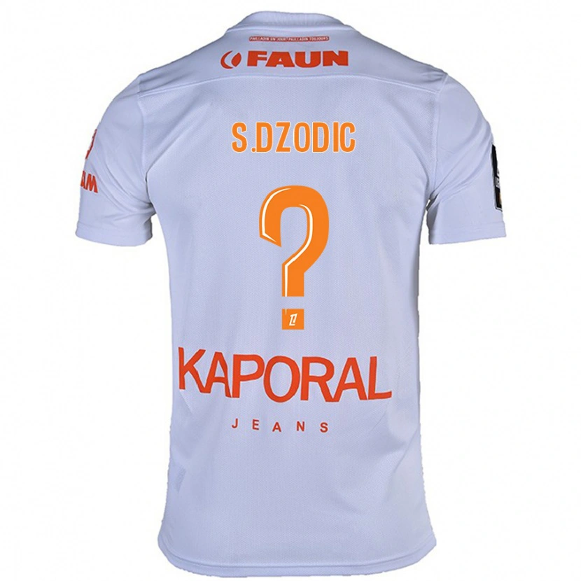 Danxen Donna Maglia Stefan Dzodic #0 Bianco Kit Gara Away 2024/25 Maglietta