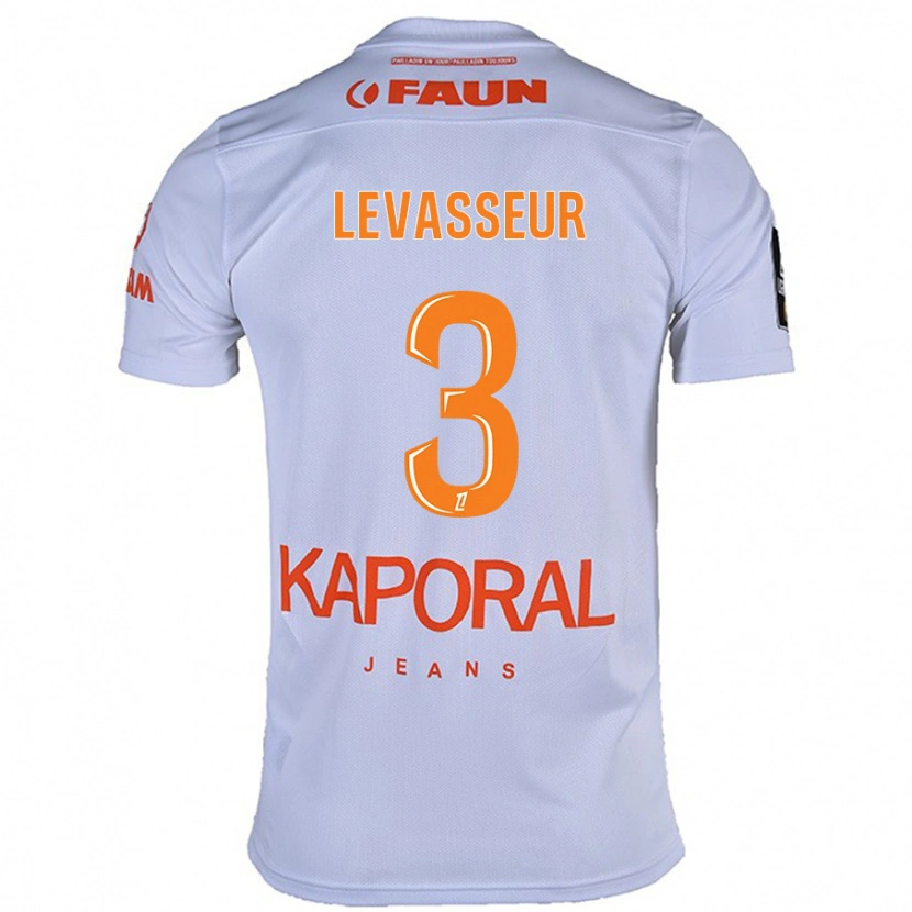 Danxen Donna Maglia Marie Levasseur #3 Bianco Kit Gara Away 2024/25 Maglietta