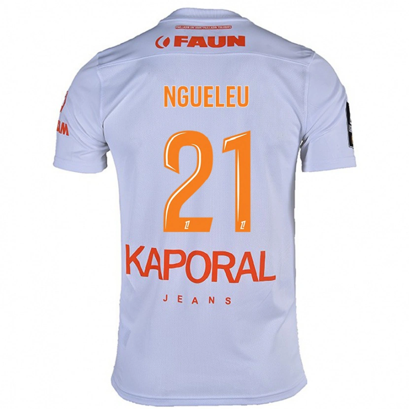 Danxen Donna Maglia Nina Ngueleu #21 Bianco Kit Gara Away 2024/25 Maglietta